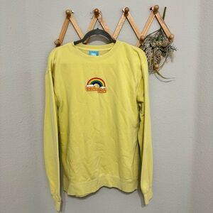 Emma Chamberlein Sucks Neon Yellow Rainbow Influencer Sweatshirt Merch Size M